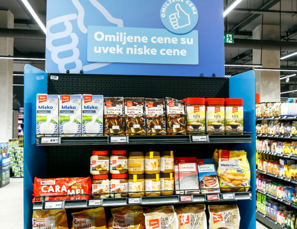 a photo inside a supermarket