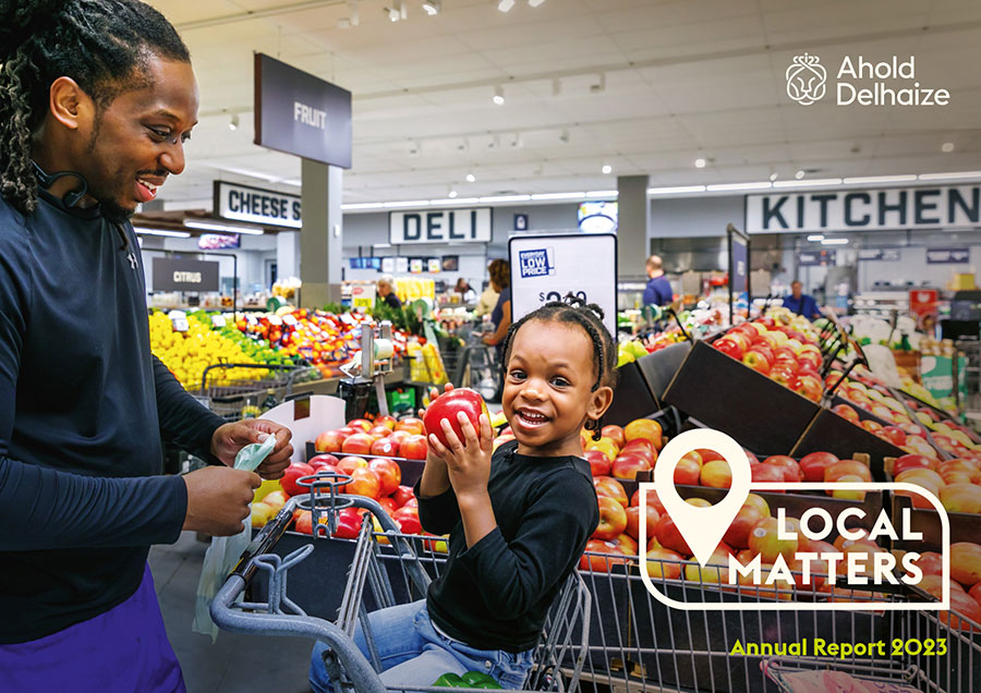 a photo of a child and a parent shopping