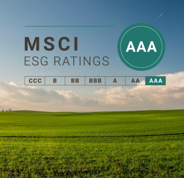 MSCI ESG Ratings logo with AAA rating badge